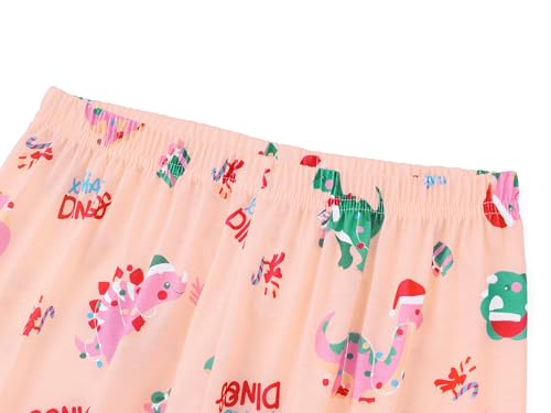 Image of Beezizac Girls Pajamas Cute Print Short /Long Sleeve Pants Set Size 6-18 | Soft Stretch Poly Blend, Comfy Crewneck, Elastic Waist Pants, Everyday & Holiday Sleepwear for Big Girls, Tweens & Teens