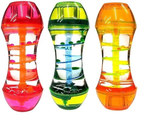 Playlearn Liquid Motion Bubbler - Liquid Timer Sensory Toy – Calming Water Timer Fidget Toy – 3Pack