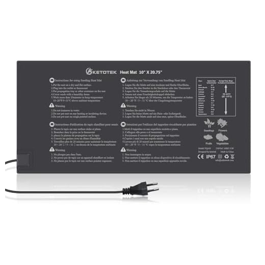 KETOTEK Heizmatte Pflanzen für Sämlinge Samen Wärmematte Gewächshaus Wasserdicht 21W