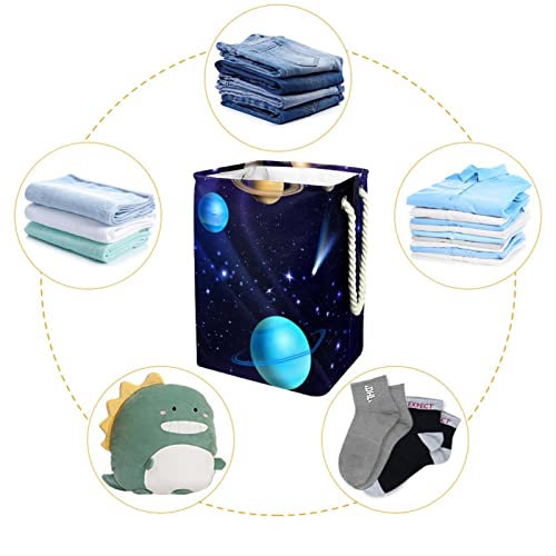 Panier à linge galaxie grand format avec poignées pour chambre - 5