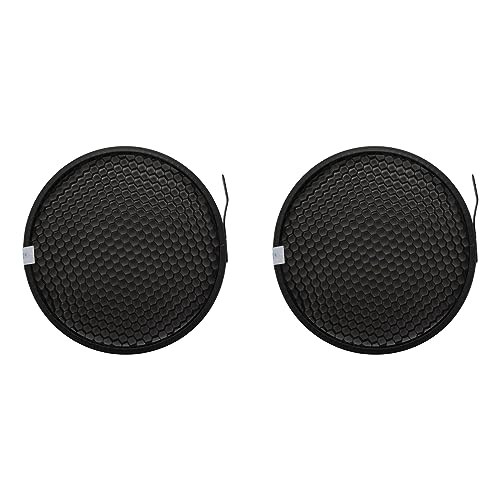 Uikdjgu 2X Studio Photo 16.8cm Grille en Nid d'abeille de 60 Degrés pour Réflecteur Standard de 7 Pouces Diffuseur D'Abat-Jour