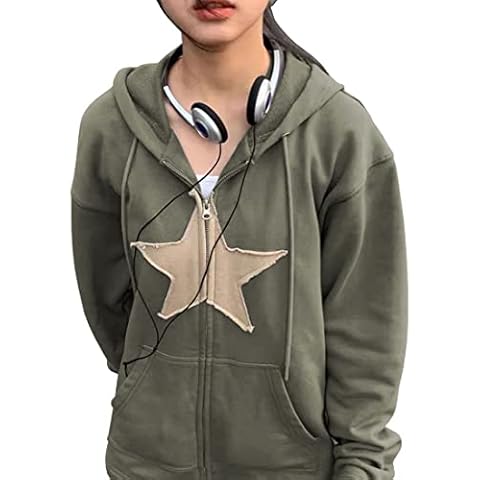 MEDUOLA Y2K Sudadera de Parche Estrella Cover