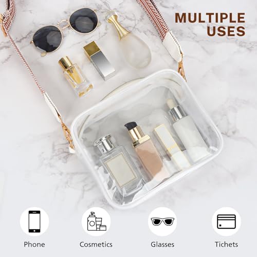 Aveniee Clear Bag Stadium Approved, Clear Purses for Women, Crossbody Bag for Concerts with Adjustable Strap4
