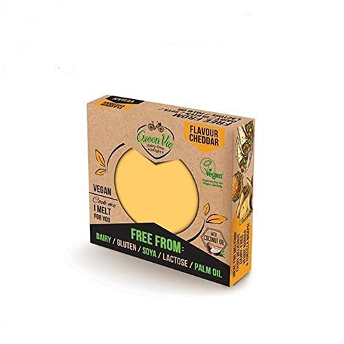 GreenVie Vegan Block Cheddar Cheese Gluten Free Soy Free Dairy Free 250g