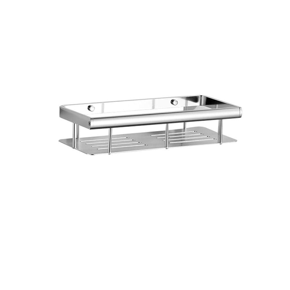GFAZXDS Multi-Layer Bathroom Shelf Simple Shower Caddy Basket Kitchen Storage Spice Rack Wall-Mounted Punching Space Aluminum Shelf Single