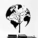 Arte mural de la pared calcomanías de vinilo pegatinas árbol naturaleza mapa del mundo fresco negro decoración del hogar para sala de estar dormitorio 56 * 68 CM