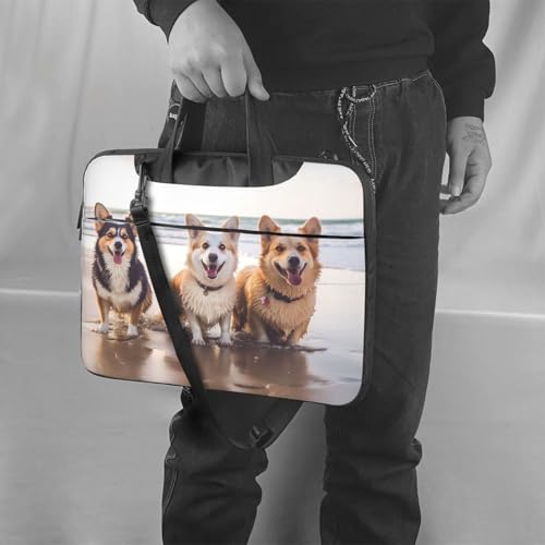 Maletín portátil para laptop 14 pulgadas Happy Dogs Beach miniatura 2