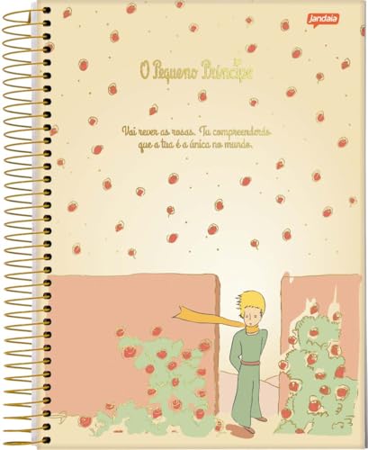 Caderno Espiral Univ CD 1 Matéria 96 Fls O Pequeno Príncipe Amarelo Jandaia