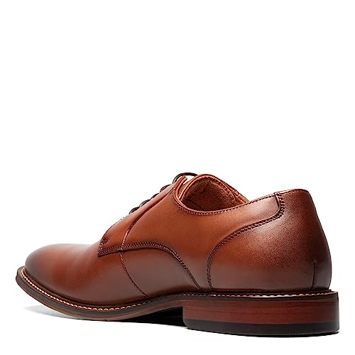 Stacy Adams Mens Marlton Plain Toe Oxford, Cognac, 10.5 US