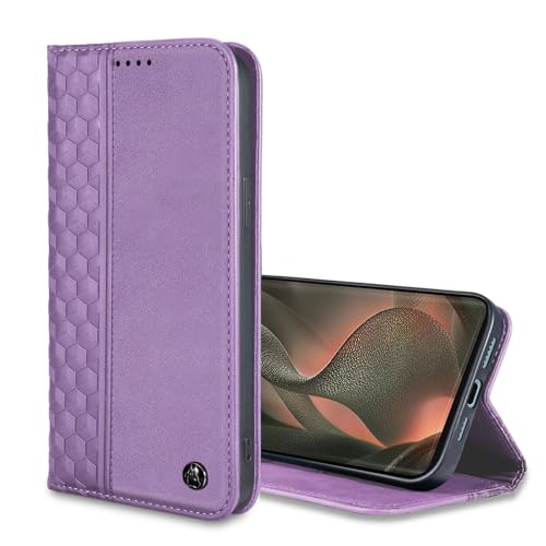 Image of Wallet Case for Motorola Edge 2025 6.7 inch - Moto Edge 2025 Flip Case [Strong Magnetic] PU Leather Folio Case with Card Holder Kickstand Protective Phone Cover - Purple
