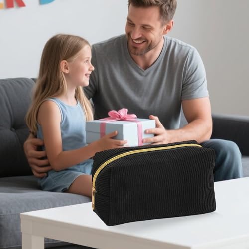 Palaufr Trousse À Crayons en Velours Côtelé, Grande Capacité Trousse Scolaire, avec Fermeture Éclair, Porte-Stylos pour Marqueurs Bureau École Femmes Filles – vue 3