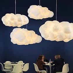 Lamparas Nube Ikea Simulación Nube Lámpara colgante Creativa Algodón Nube Araña Nube flotante Luz de techo Nube decorativa Lámpara de techo Colgante Nube Luz para dormitorio, comedor, pasillo