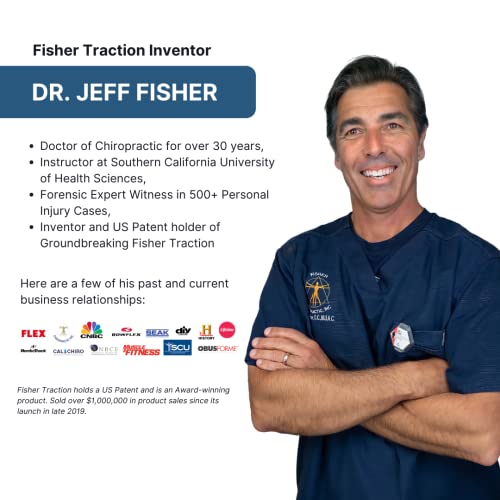 Fisher Traction® Back Discomfort & Discomfort Relief Device | For Pinched Nerves & Disc Bulges | Back Problem Relief | Mobile Spine Decompression & Lumbar Traction Device Back Device Without Wedge #TOP7