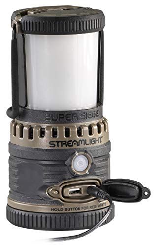 Streamlight 44947 Super Siege 1100-Lumen Rechargeable Lantern with 120-Volt AC Charger, Coyote