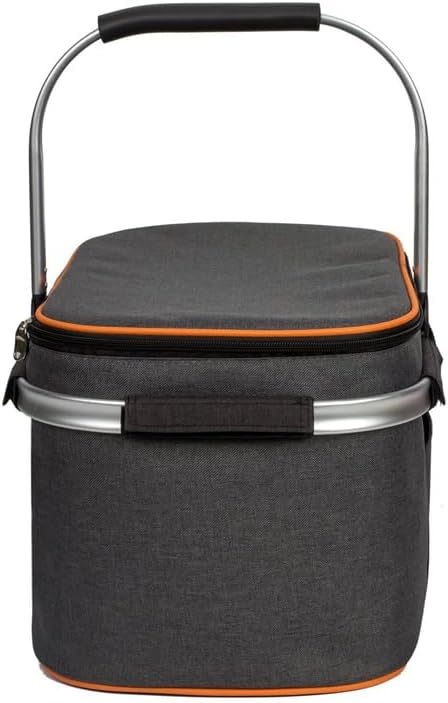 Insulated Picnic Cooler Basket with Picnic Blanket for 4 Person