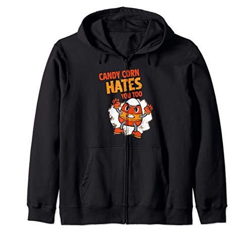 Candy Corn Halloween Candy | Candy Corn Hates You Too Sudadera con Capucha