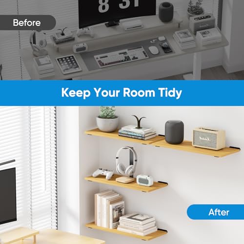 TESSTINA Escuadras para Estanterías 80kg, Brackets Metálicos, Soporte Balda, Escuadra Estantería, Soporte Estanteria Pared Invisible para Baldas - imagen 5