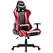 Devoko Ergonomic Gaming Chair Racing Style Adjustable Height High-Back PC Computer Chair with Headrest and Lumbar Support Executive Office Chair (Red)