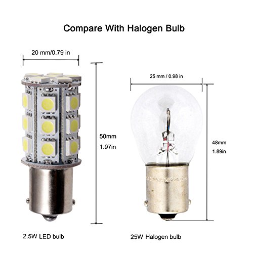 Grv Ba15S 1156 1141 High Power Car Led Bulb 24-5050Smd Ac/Dc 12V-24V Cool White Pack Of 6 #TOP4