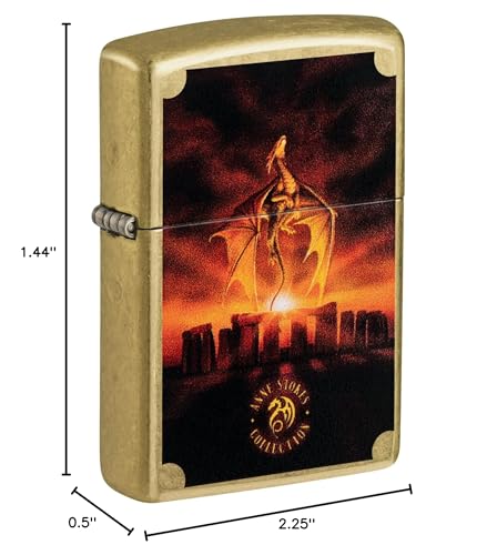 Encendedor Zippo Anne Stokes Dragon Street Brass miniatura 3
