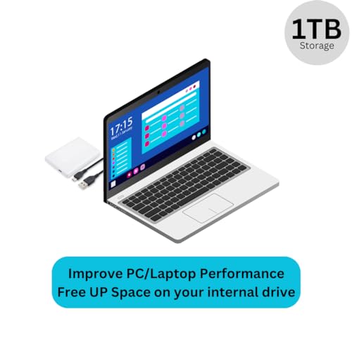 Image of AYKAIT 1TB /1000GB Portable Hard Disk Drive, USB 2.0, High Speed Transfer Rate Rate Compatible with PC, Mac, Window, Linux, Laptop, and Desktop PC, PS4 and Xbox,