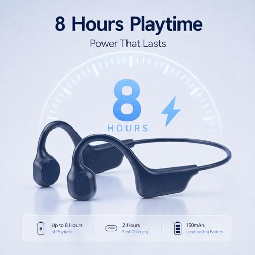 Casque à conduction osseuse Bluetooth 5.4 étanche et autonome - 6