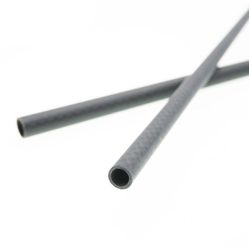 Produktbild von 3K Kohlefaserrohr – 8 Mm Außen X 6 Mm Innen X 500 Mm, Matt/schwarz, Leicht & Stabil Für Drohnen, RC-Modelle Und DIY