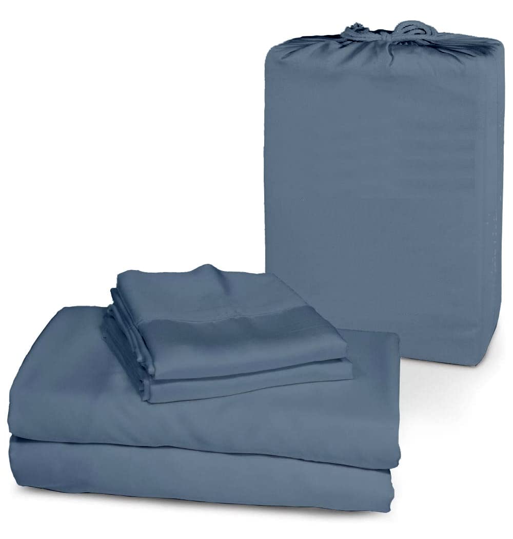 Femini Fashion Extra Deep Pockets 1000 Thread Count 100% Organic Cotton, 24-Inch Deep-Pocket, 4-Piece Bed Sheet Set (1 Flat Sheet, 1 Fitted Sheet, 2