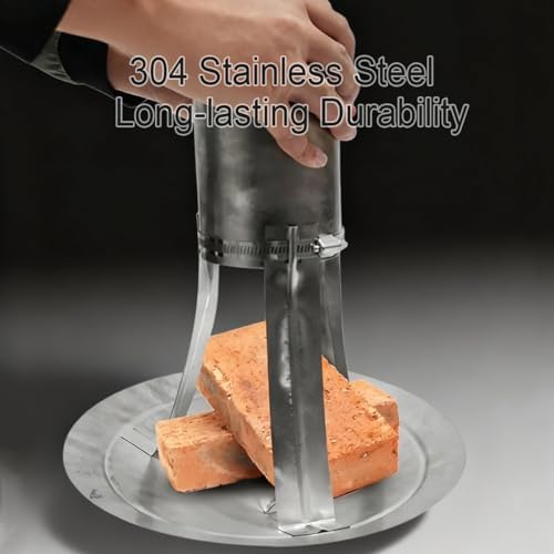 Adjustable 304 Stainless Steel Fireplace Chimney Cap, Weatherproof Spark Arrestor, Cone Top Flue Cover for 2" - 11.8" Flue Tiles, Easy Installation (7.5in)