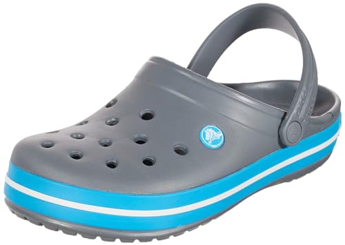 Image of Crocs Crocband Shoe for Adults, Size: 6 D(M) US Mens / 8 B(M) US Womens, Color: Charcoal /Ocean