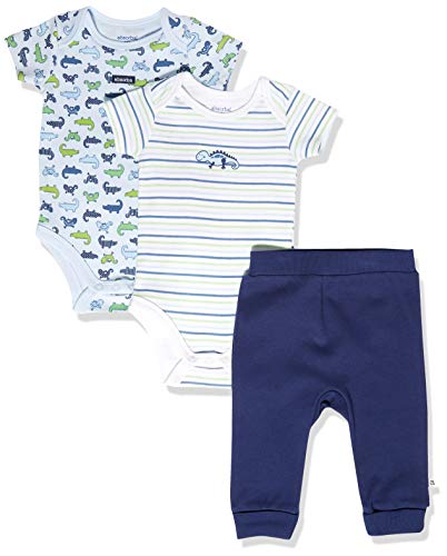 absorba Baby Boys' Bodysuit Pants Set, Blue/Green, 3-6 Months