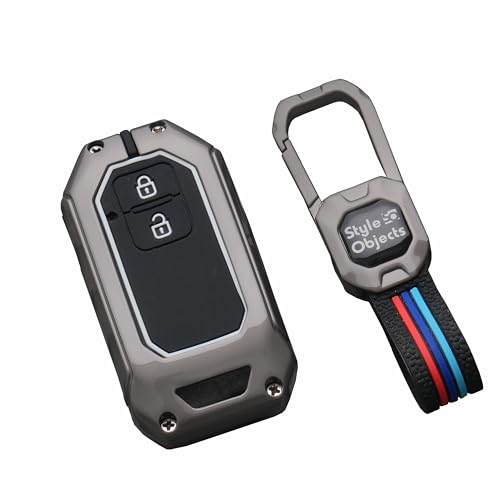Image of Waterproof Metal Key Cover | Car Key case Cover Compatible with Baleno, Grand Vitara, XL6, Swift, Brezza, Celerio, Ignis, Ertiga, Dzire, Fronx, Urban Cruiser, Glanza, 2 Button Smart Key
