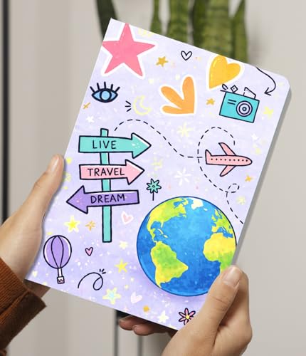 Image of DOODLE A5 Undated Planner Notebook - 160 Pages (12-Month Planner + Notes), Soft Cover Journal with 80 GSM Paper - Motivational Quote Design, Compact Diary for Work, Study, Travel & Gifting