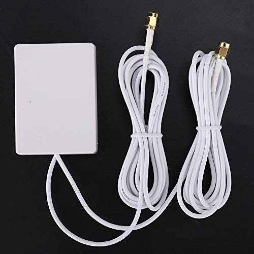 Antena dupla RG174 2M branca para roteador, antena durável de roteador WiFi, acessório de rede de ta