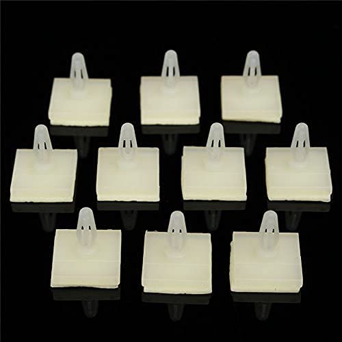 100PCS/set HC-5 (3mm) Nylon Plastic Screw Sticky PCB Spacer - Locking Snap-in Posts Fixed Clips - Insulated Adhesive Reverse Mount Standoffs Supporting Height for PC Board, Computer Motherboard