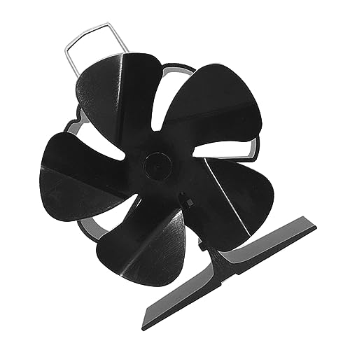 EPIGEIST 1 PC Silent Black Fireplace Fan Heat Powered Stove Fan for Efficient Warm Air Circulation Energy Saving Design for Gas Pellet Stoves for Cozy Home Environments