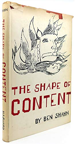 The Shape of Content (The Charles Eliot Norton ... 0674805658 Book Cover
