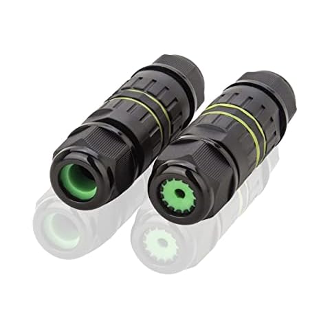 3DBUYER 3Pin Waterproof Junction Box, M16 Cable Gland 3.5-10mm (ABS+PC) IP68 Waterproof Cable Connector Electric Inline Wire Black Pack Of 2 Cover