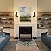 Joosenhouse Modern LED Wall Sconces Up and Down Wall Mount Light Black 3000K Warm White Wall Lights Set of 2, Indoor Wall Lighting for Hallways, Bedrooms, Hallways, Living Room Indoor Wall Lights
