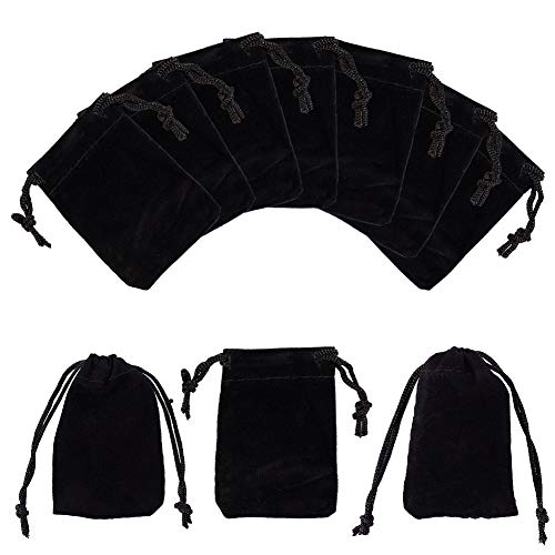 nbeads 50 Pcs Sac en Velours, 5 × 7cm Velours Cordons Sacs Sachet en Velours Pochettes de Bijoux de Mariée Faveur Cadeau Bonbon Bijoux Porte-Clés Cover