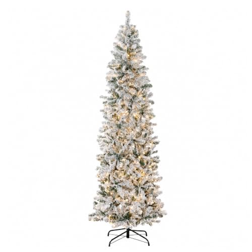 Best Choice Products 6ft Flocked Pencil Christmas...