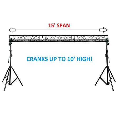 15' Wide Crank Triangular Trussing Mobile DJ Lighting Truss System Triangle 10