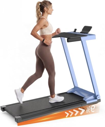 5% Incline Walking Pad Treadmill, 300LB Capacity Folding Treadmills for Home, Walking pad with Handle bar, 3.0 HP Quiet Dual Cushion System