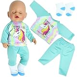 Hochwertiges und sicheres Material: Die Babykleidung 43 cm besteht aus hochwertigen, ungiftigen und umweltfreundlichen Stoffen, die sich weich und angenehm anfühlen. Die Kleidung hat klare Schnittlinien und starke, sichere Nähte, wodurch sie strapazierfähig ist und sich nicht leicht verformt oder ausbleicht. Die Puppenkleidung 36 cm ist für Kinder sicher und eignet sich für langes Verkleiden.