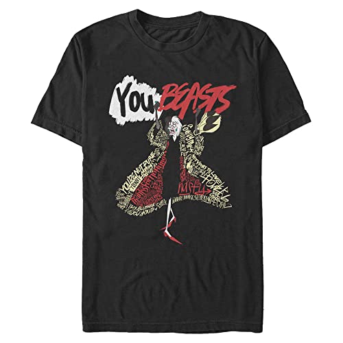 Disney Cruella T-Shirt Word Fill Idéal pour un Style Streetwear