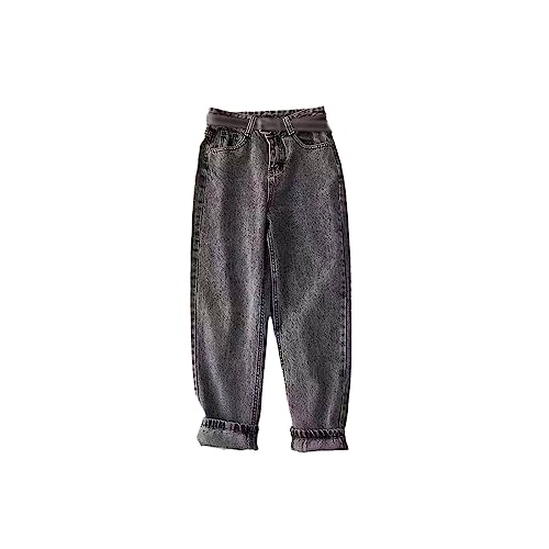 Women's Blue Jeans Trousers Vintage Streetwear High Waist Denim Pants Baggy Mom Jeans Capri Trousers