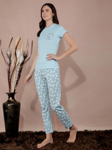 Image of Dollar Missy Women's Combed Cotton T-Shirt Pyjama Night Suit