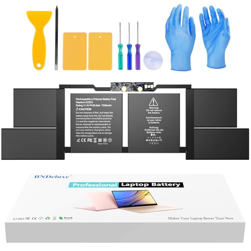 BNDeluxe A1953 Battery A1990 MacBook Pro Battery Replacement for MacBook Pro 15 Inch A1990 (Mid 2018 2019) EMC 3215 3359 MV902LL/A MV912LL/A MV922LL/A MV942LL/A MV952LL/A MV962LL/A LL/A 84.36Wh 11.4V