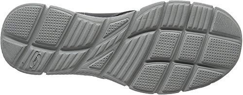 Image of Skechers Men's Equalizer Persistent Slip-On Sneaker | Casual Training, Nubuck Leather, Mesh Ventilation, EVA Cushion Midsole, Traditional Lace-up