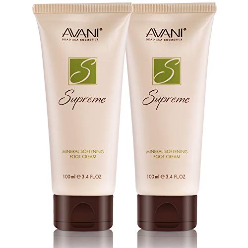 AVANI Supreme Mineral Softening Foot Cream | Enriched with Dead Sea Minerals, Essential Oils & Vitamin E | Leaves Skin Soft, Supple and Freshly Scented - 3.4 fl. Oz (2 pack)